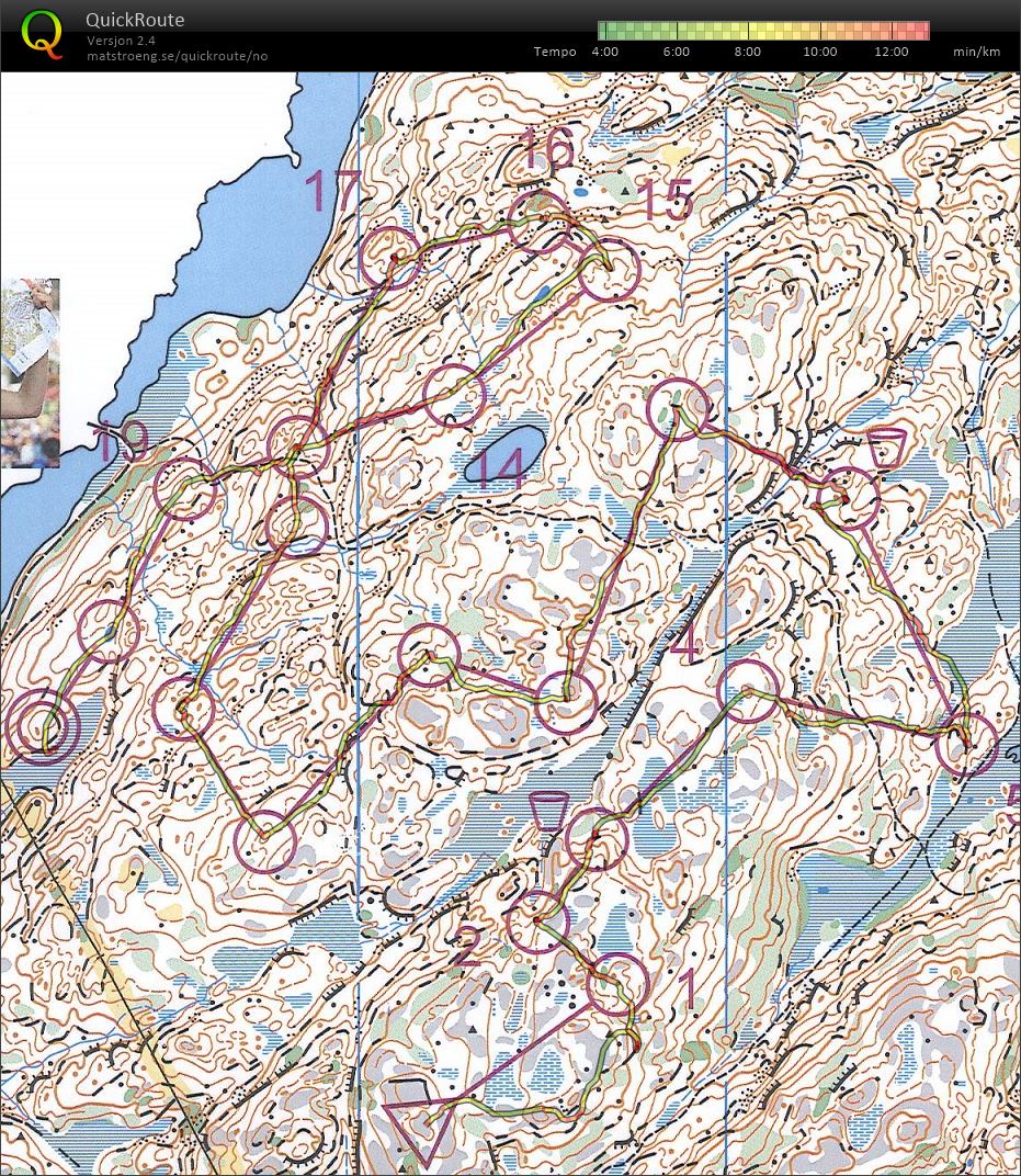 Karthusk, selvtegna kart og vanlig løype v/Straisvann (02.05.2018)