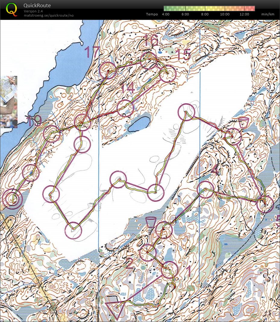 Karthusk, selvtegna kart og vanlig løype v/Straisvann (02-05-2018)