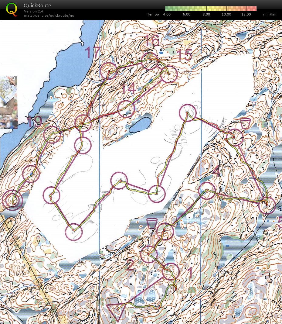 Karthusk, selvtegna kart og vanlig løype v/Straisvann (02.05.2018)