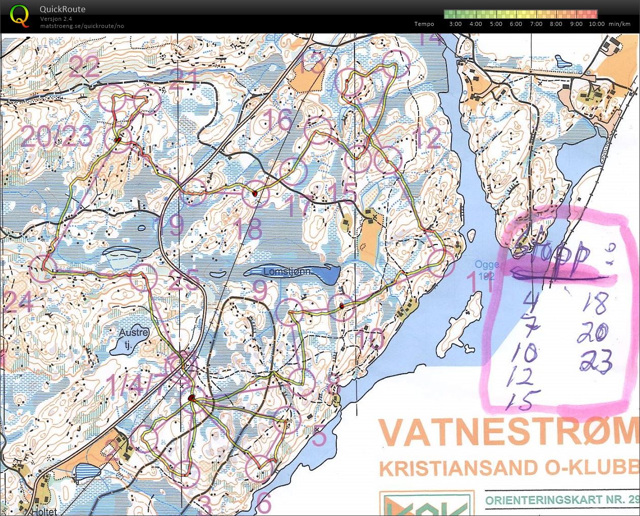 O-intervall Vatnestrøm (2018-05-25)